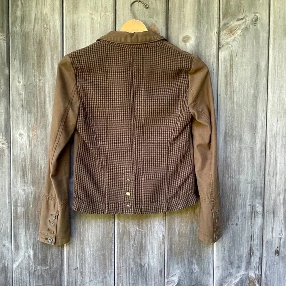 Anthropologie Hei Hei Delaine Women's Dark Olive Cotton Canvas Jacket Size 6 - Picture 3 of 14